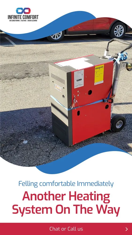 Slide of Infinite Comfort Heating, Cooling, & Drain Cleaning