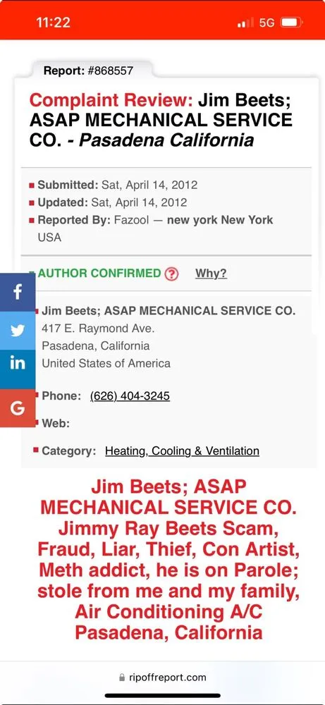 Slide of Integrity Mechanical Colorado