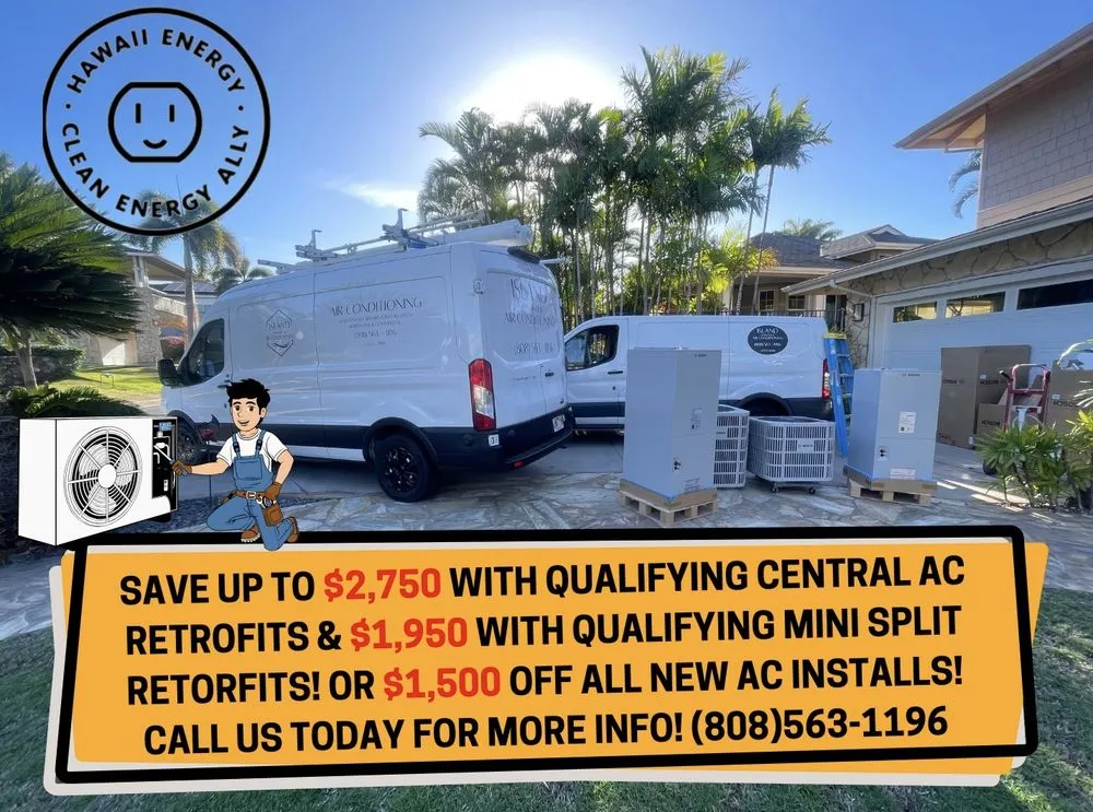 Slide of Island App & Air Conditioning