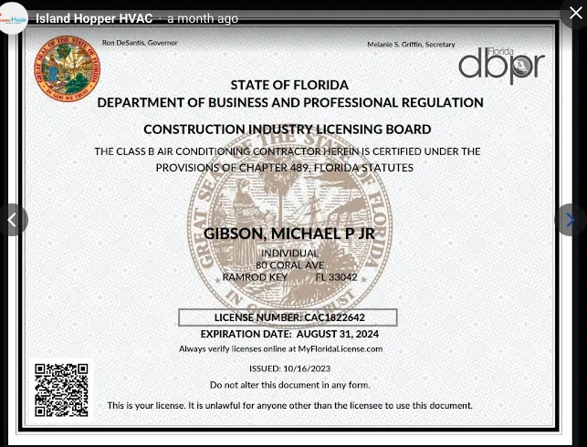 Professional HVAC installation experts serving Summerland Key, FL - Island Hopper Hvac