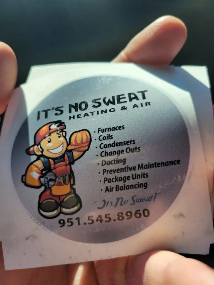 Slide of It's No Sweat Heat & Air