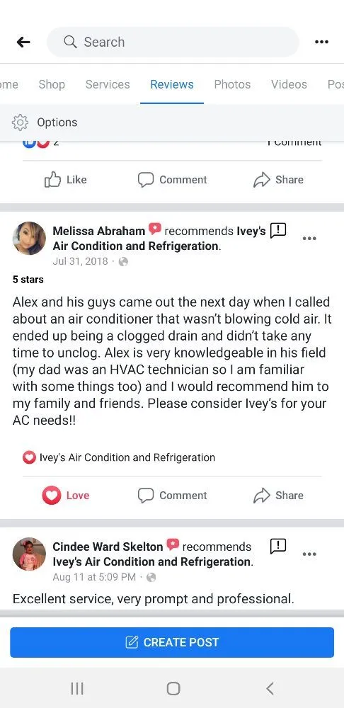 Slide of Ivey's Air Condition And Refrigeration