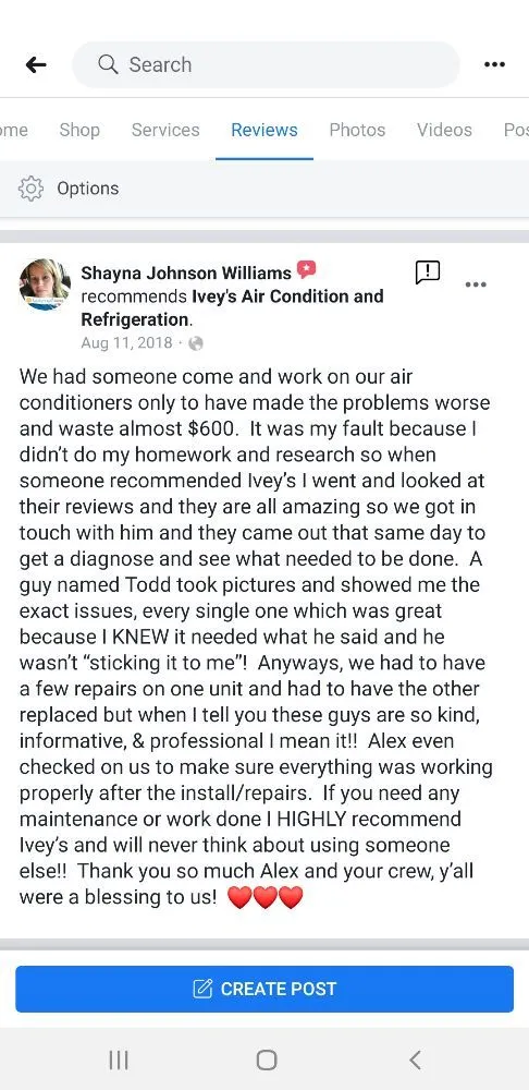 Slide of Ivey's Air Condition And Refrigeration