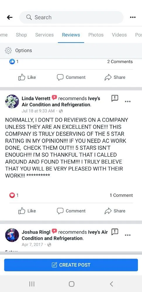 Slide of Ivey's Air Condition And Refrigeration