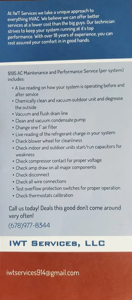 Slide of IWT Services