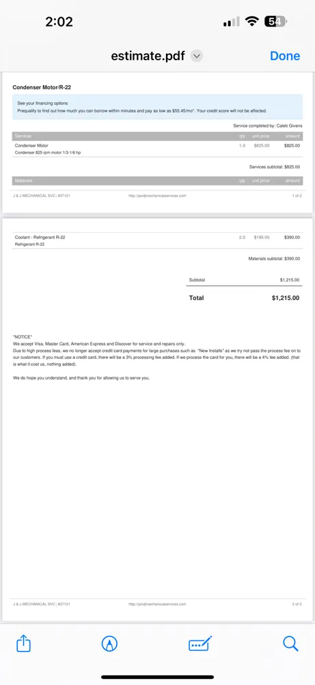 Slide of J & J Mechanical Services