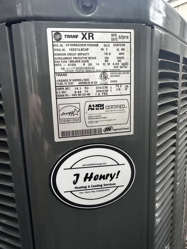 Slide of J Henry Mechanical Heating and Cooling