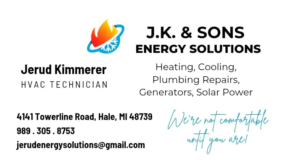 Professional HVAC repair experts serving Hale, MI - J K & Sons Energy Solutions