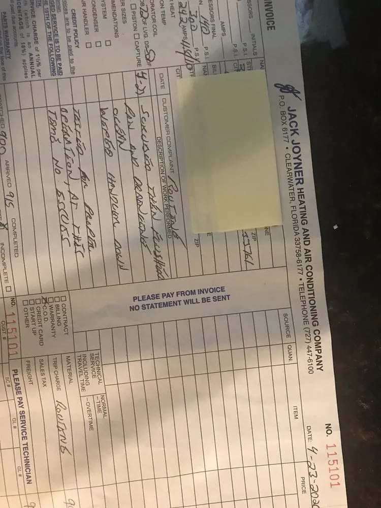 Slide of Jack Joyner Heating & Air Conditioning Company