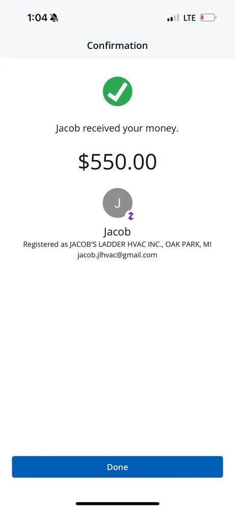 Slide of Jacob's Ladder Heating & Cooling