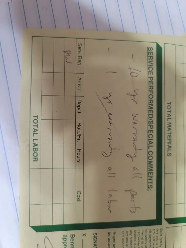 Slide of James Benny Service