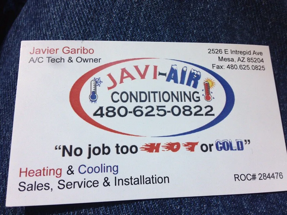 Slide of Javi Air Conditioning