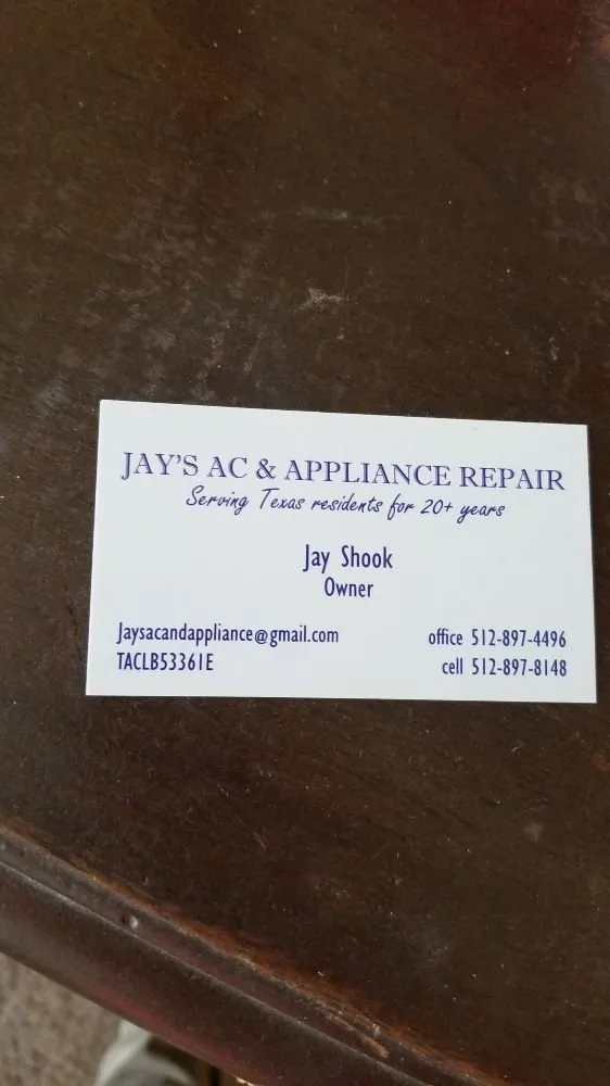 Slide of Jay's A.C. and Appliance Repair