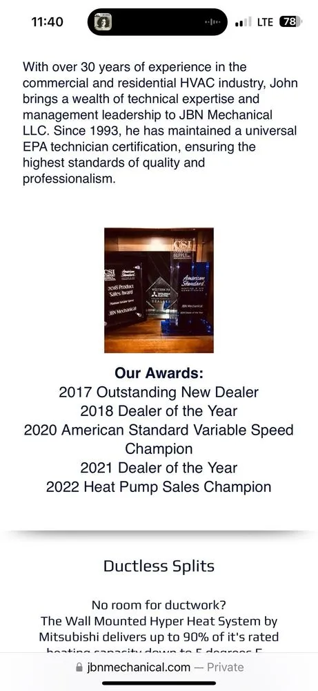 Slide of JBN Mechanical