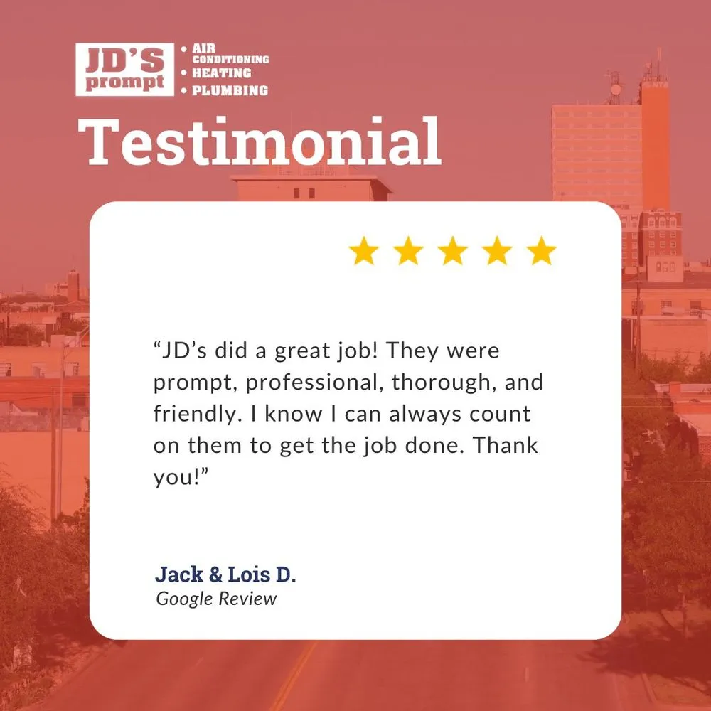 Slide of JD's Prompt Plumbing Heating & Air Conditioning