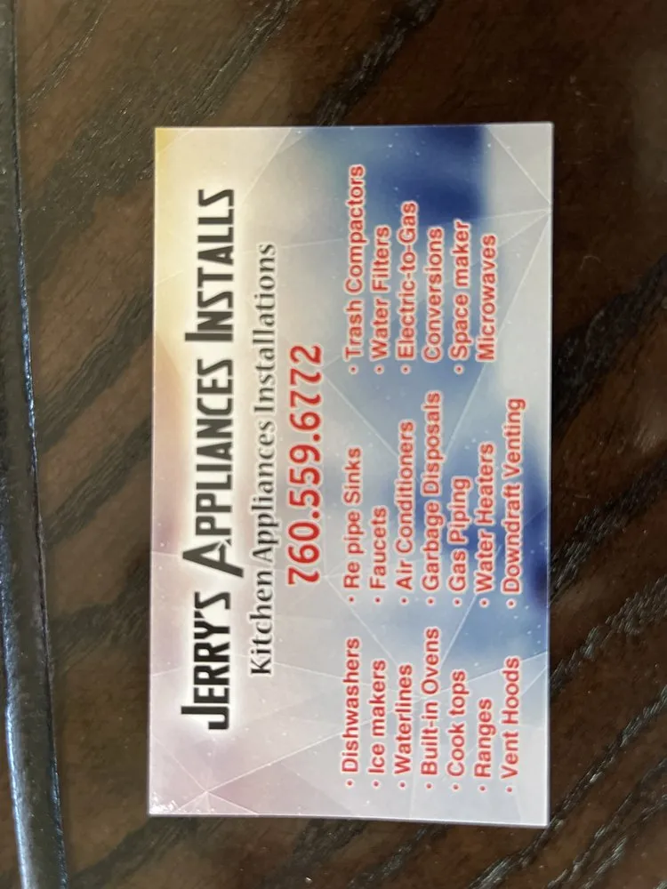 Slide of Jerrys apliances installers