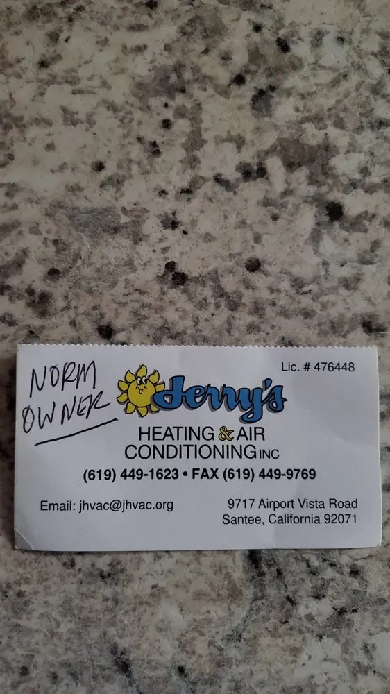 Slide of Jerry's Heating & Air Conditioning