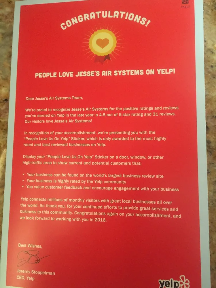 Slide of Jesse's Air Systems