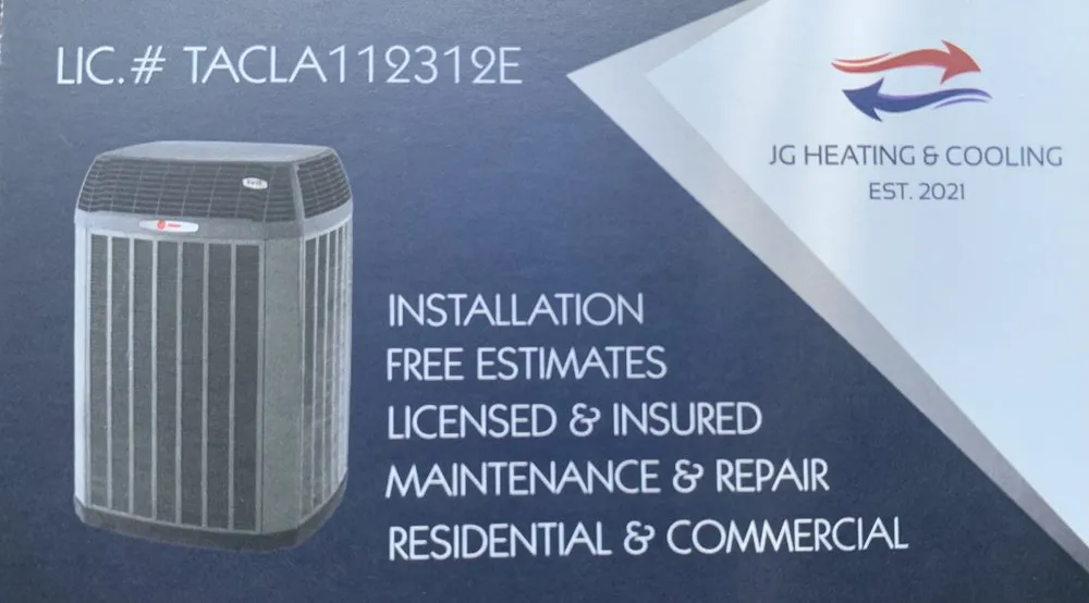 Slide of JG Heating & Cooling
