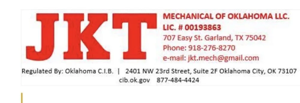 Slide of JKT Mechanical of Oklahoma