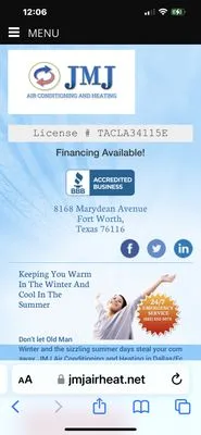 JMJ Air Conditioning & Heating Logo