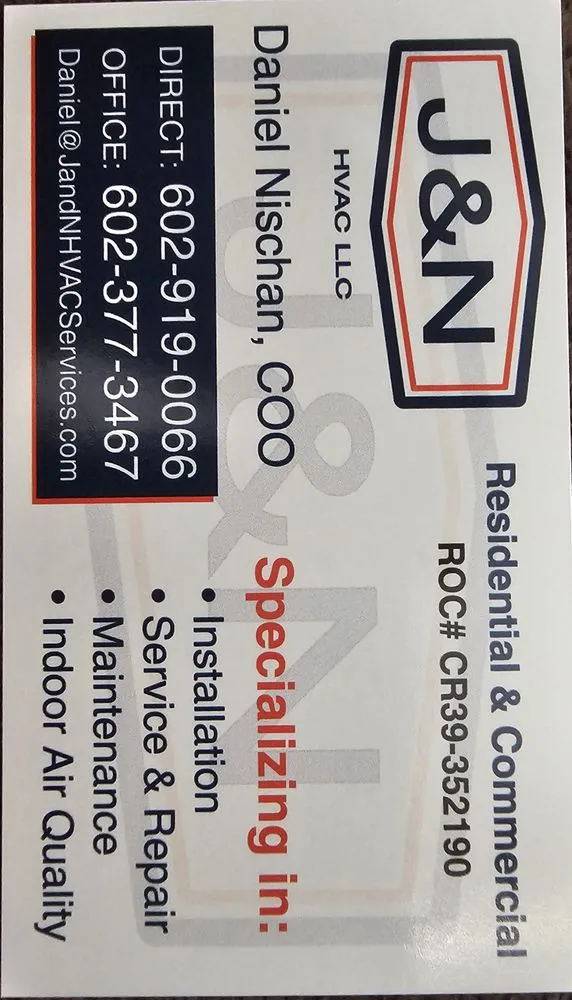 Slide of J&N HVAC