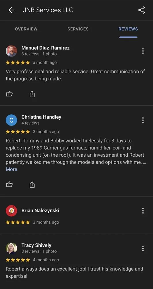 Slide of JNB Services