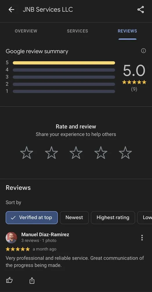 Slide of JNB Services