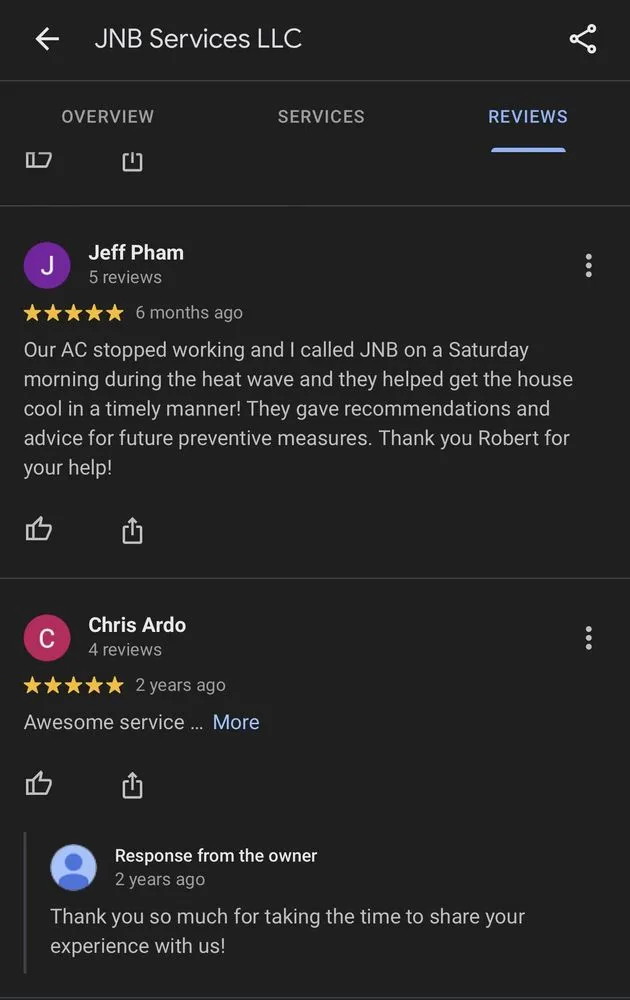 Slide of JNB Services