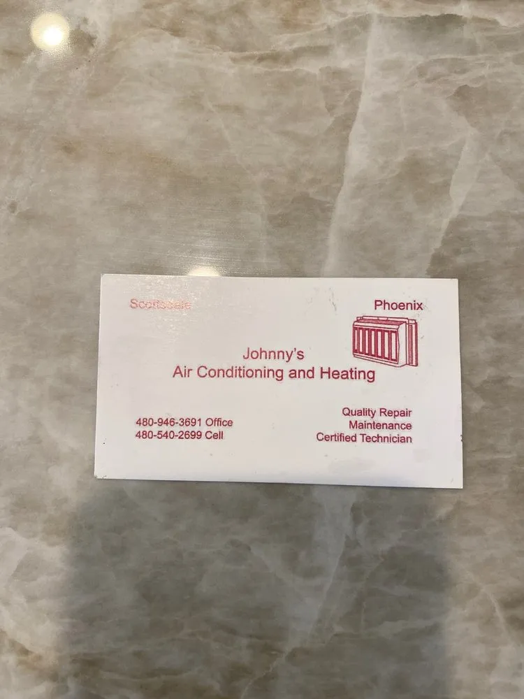 Slide of Johnny's Air Conditioning and Heating