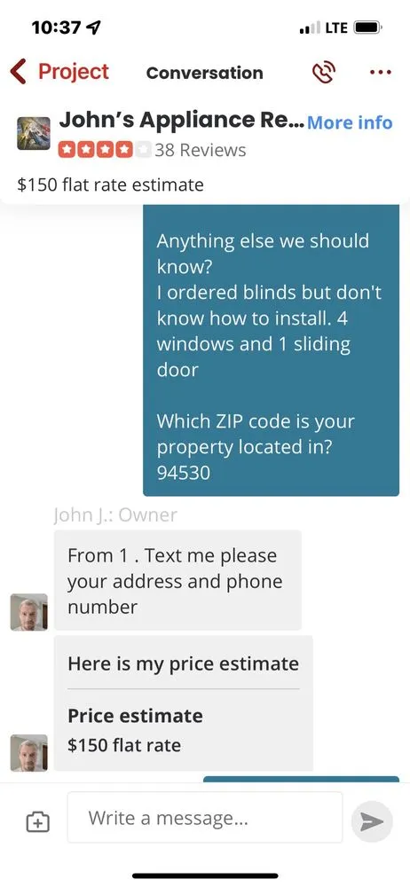 Slide of John’s Appliance Repairs & Handyman Services