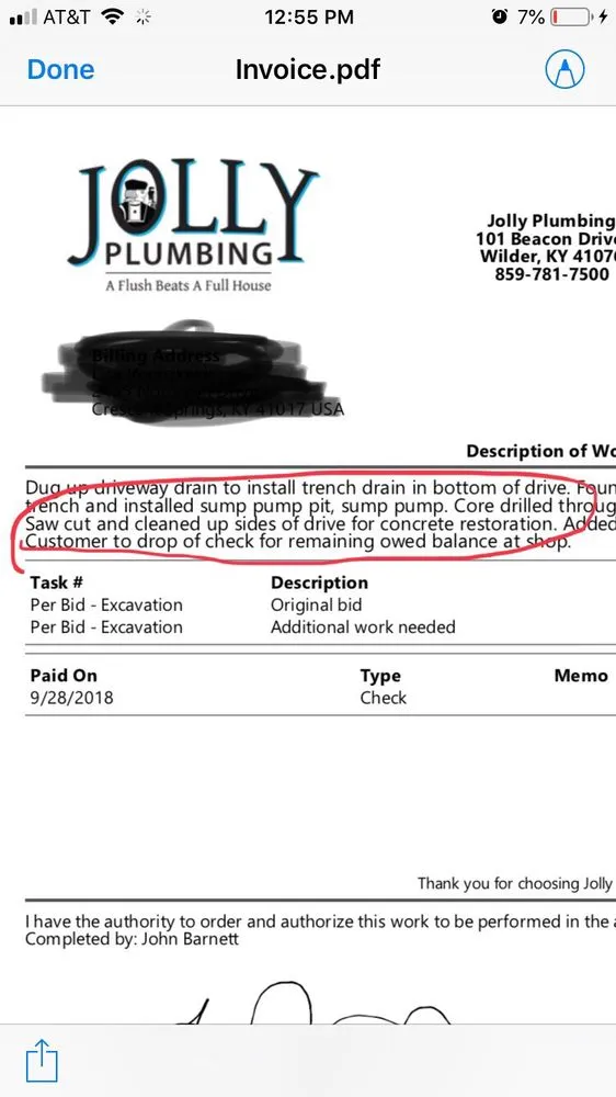 Slide of Jolly Plumbing | Drains | Heating | Air