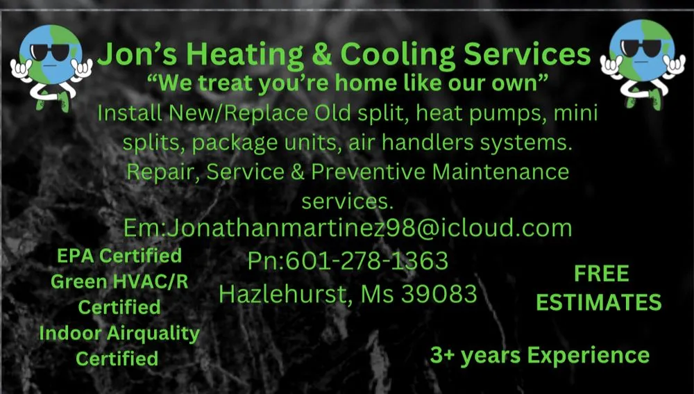 Slide of Jon’s Heating & Cooling Services