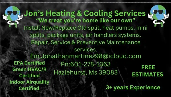 Jon’s Heating & Cooling Services