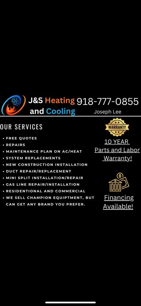 Slide of J&S Heating and Cooling