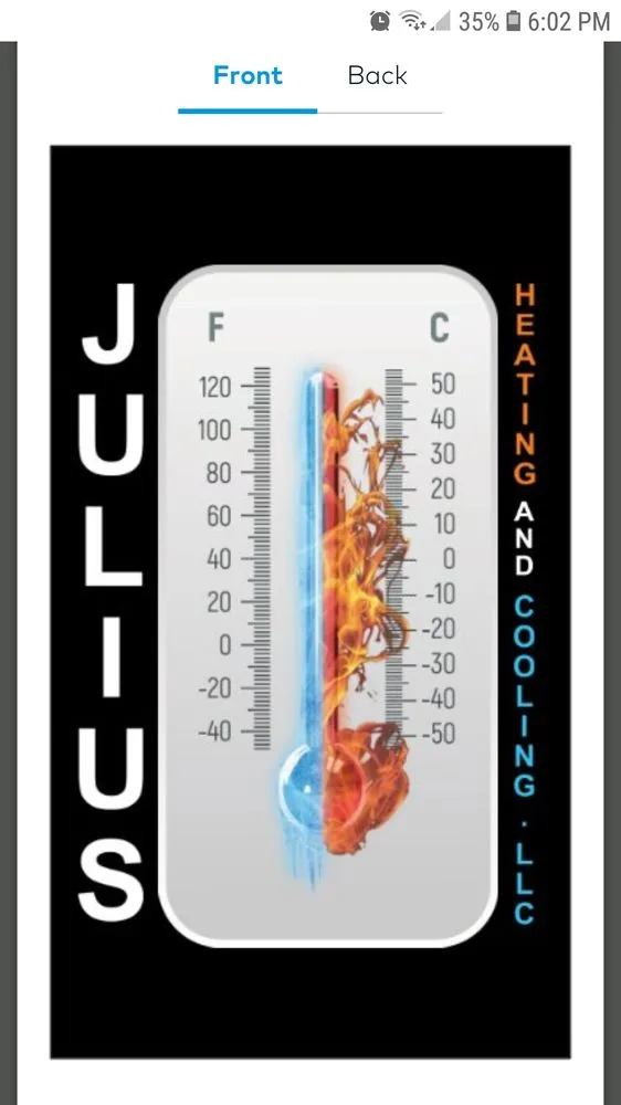 Slide of Julius Heating and Cooling