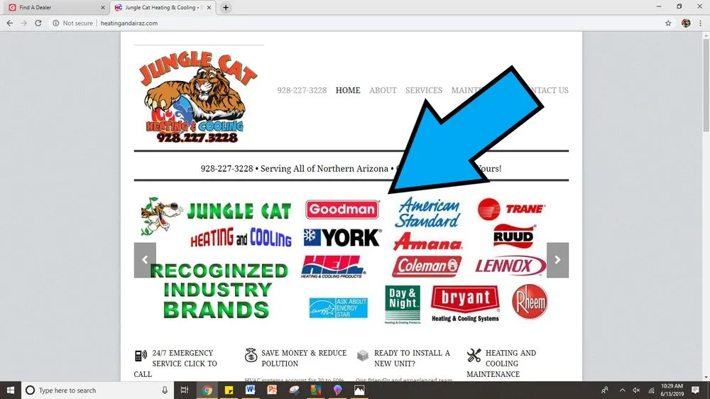 Slide of Jungle Cat Heating & Cooling