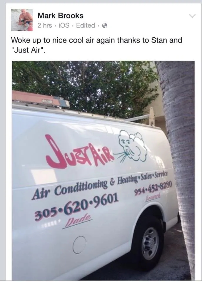 Slide of Just-Air Air Conditioning & Heating