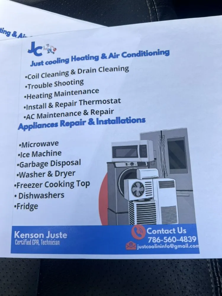 Slide of Just Cooling Heating & Air conditioning
