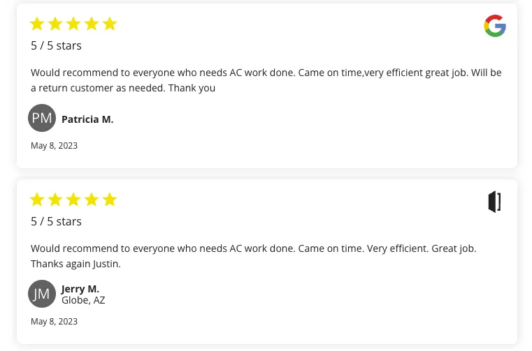 Slide of Just IN Time Heating & Cooling