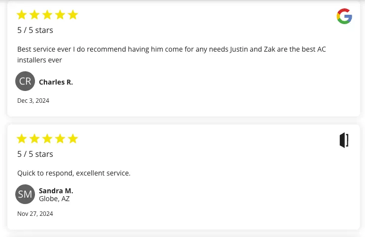 Slide of Just IN Time Heating & Cooling