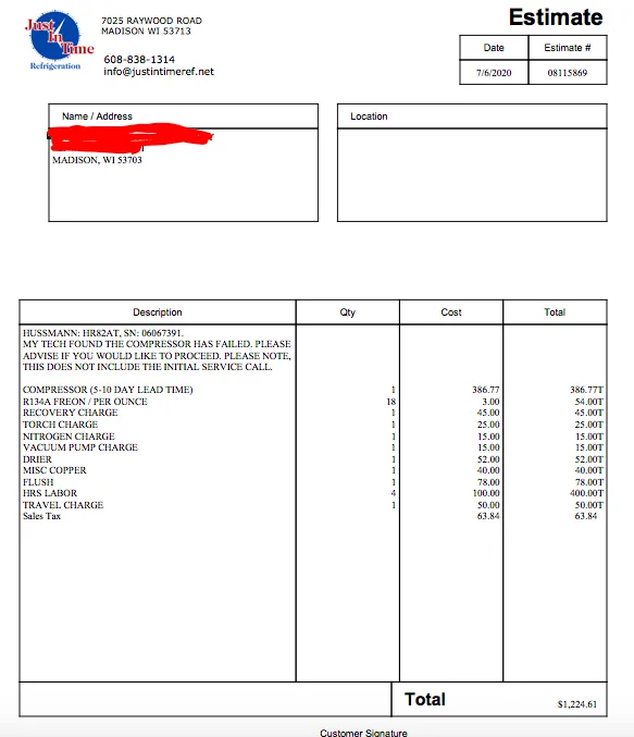 Slide of Just In Time Refrigeration