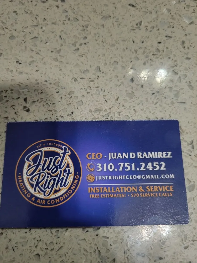 Slide of Just Right Heating & Air