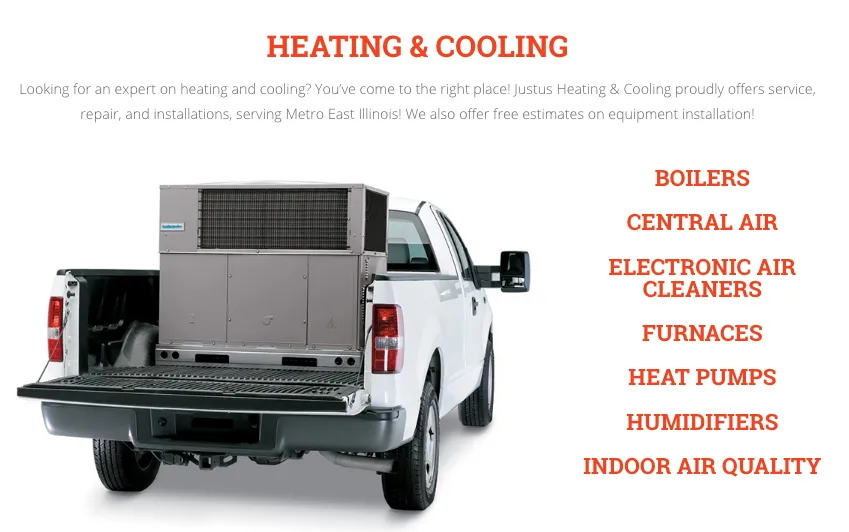 Slide of Justus Heating & Cooling
