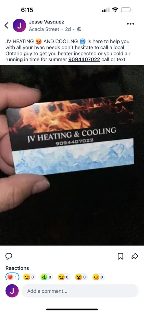 Slide of JV Heating and Cooling
