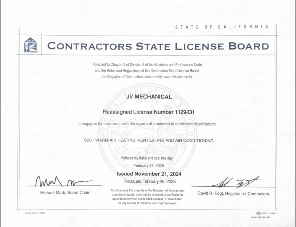 Slide of JV Mechanical