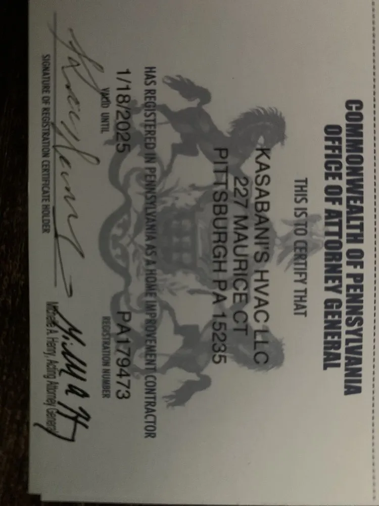 Slide of Kasabanis HVAC