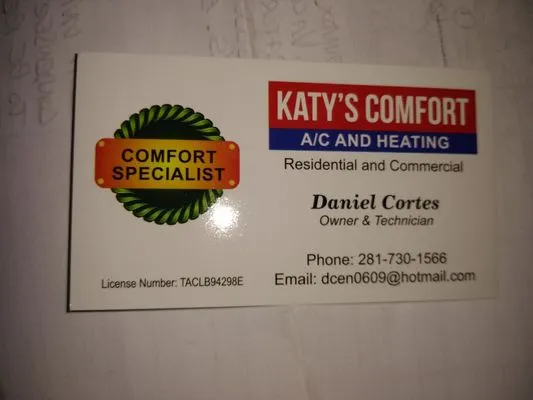 Katy's Comfort A/C and Heating Logo