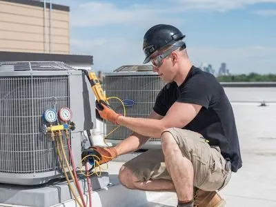 KC A/C Heating and Cooling Logo