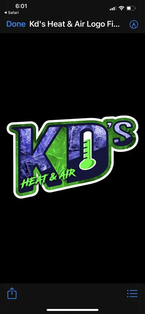 Slide of KD's Heat and Air